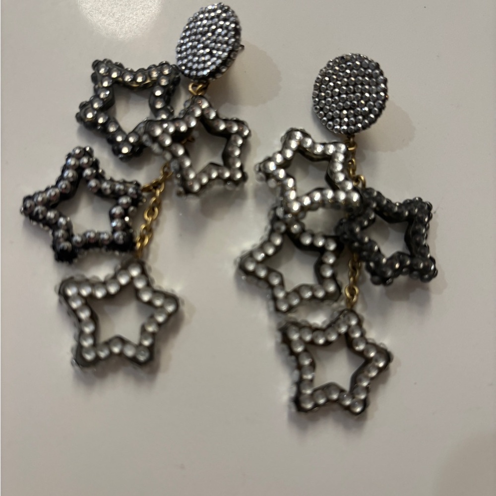 Star Shaped Dangle Earrings